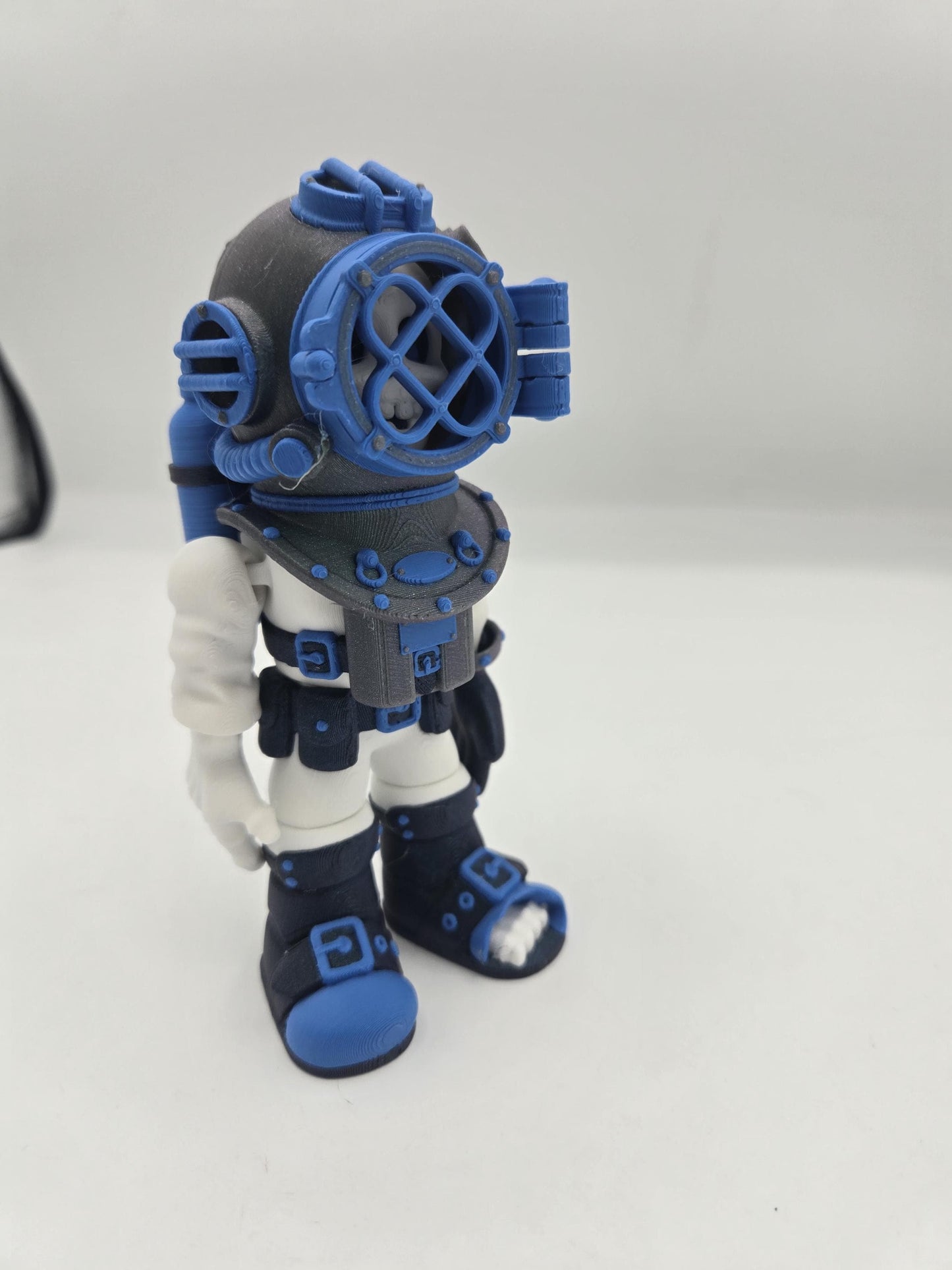 Nautical Skeleton Deep Sea Diver Articulated Flexi 3D Print