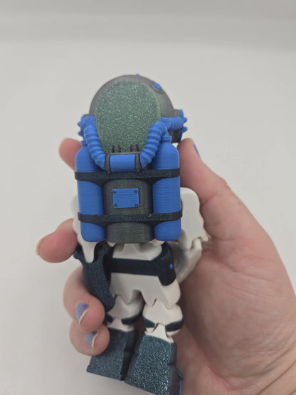 Nautical Skeleton Deep Sea Diver Articulated Flexi 3D Print