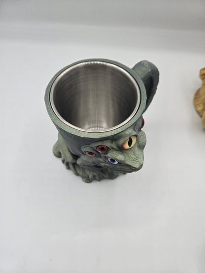 Fantasy Mug Mushroom Frog or Dragon and Snake with Stainless Steel Insert Cup 3D Print