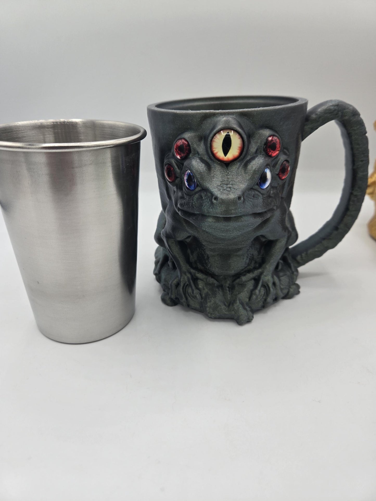 Fantasy Mug Mushroom Frog or Dragon and Snake with Stainless Steel Insert Cup 3D Print