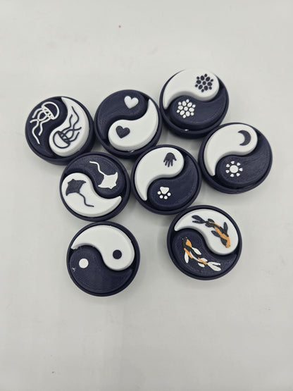 Yin Yang Dual Clicker Mechanical Key Switch Fidget 3D Print
