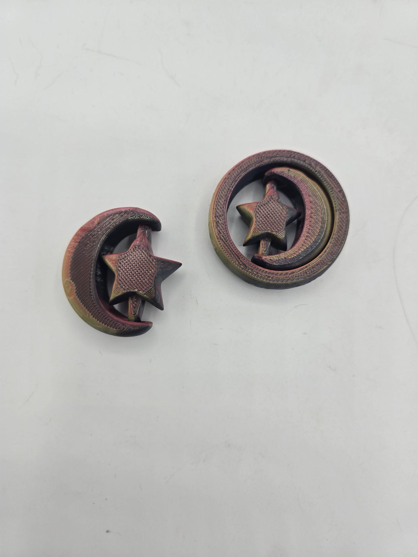 Celestial Star and Moon Fidget Spinner 3D Print