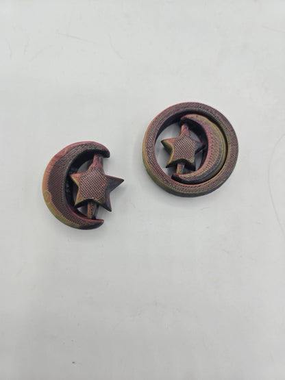 Celestial Star and Moon Fidget Spinner 3D Print