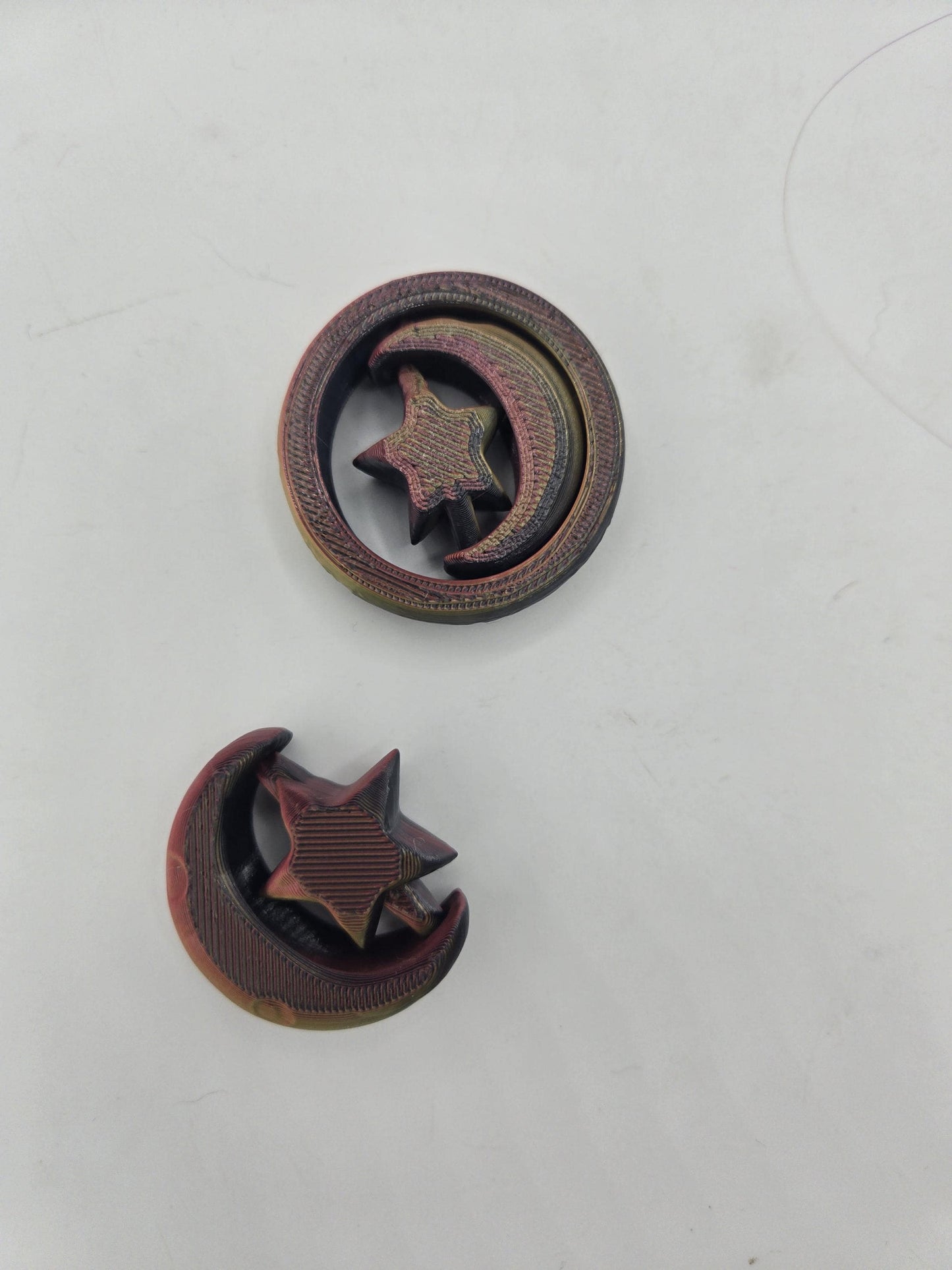 Celestial Star and Moon Fidget Spinner 3D Print