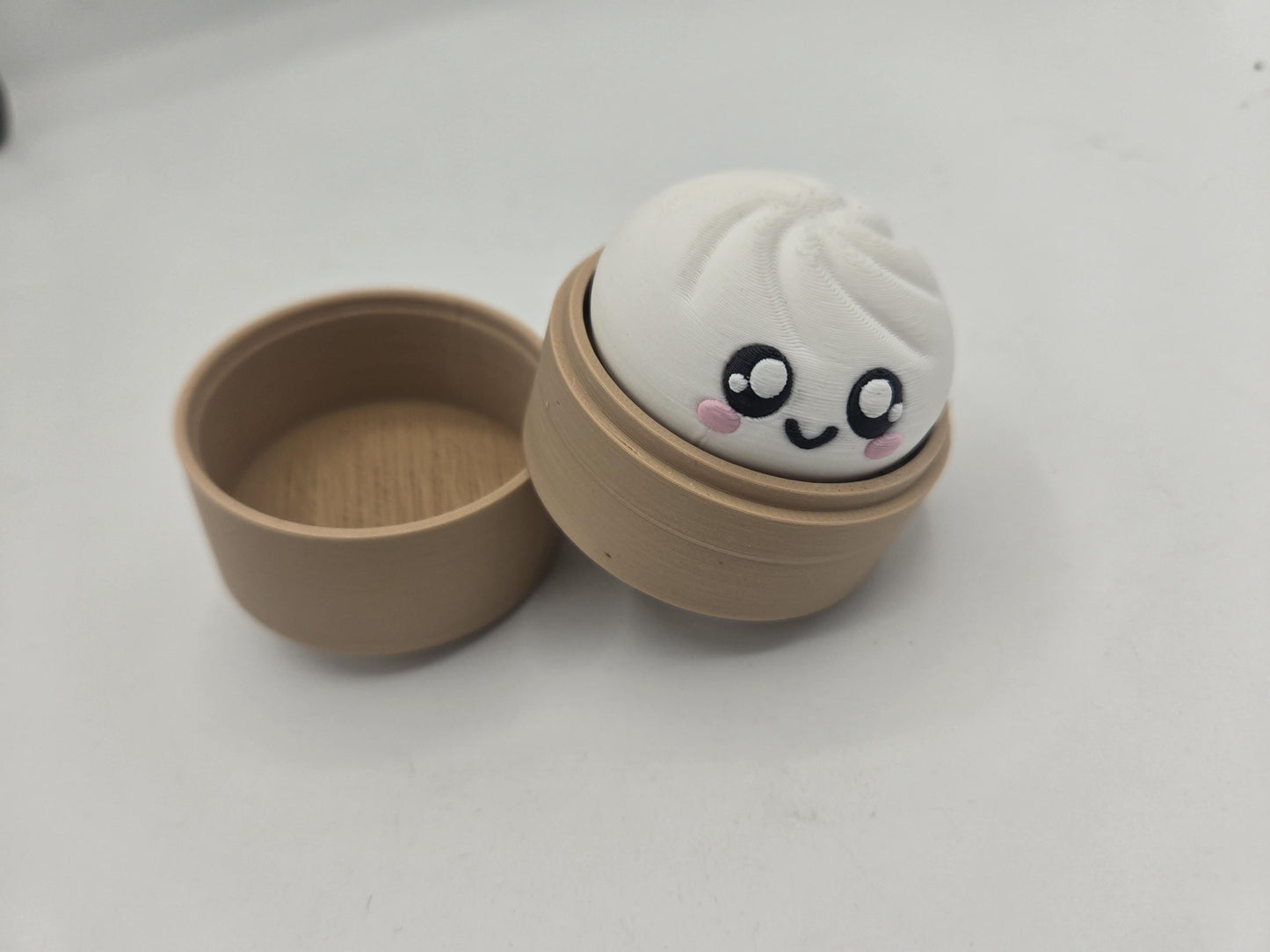 Dumpling Basket Fidget Clicker | Mechanical Key Switch | 3D Printed Desk Toy | Optional Lid & Keychain