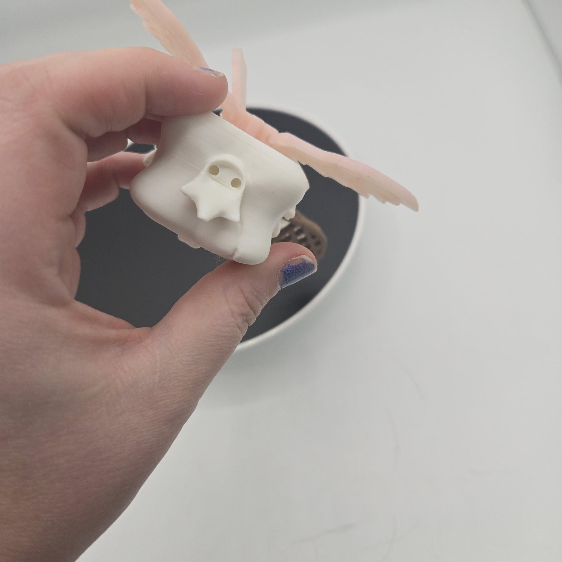 Tooth Fairy with Bag of Teeth Spooky Fun Display 3D print shown in multiple available filament color options