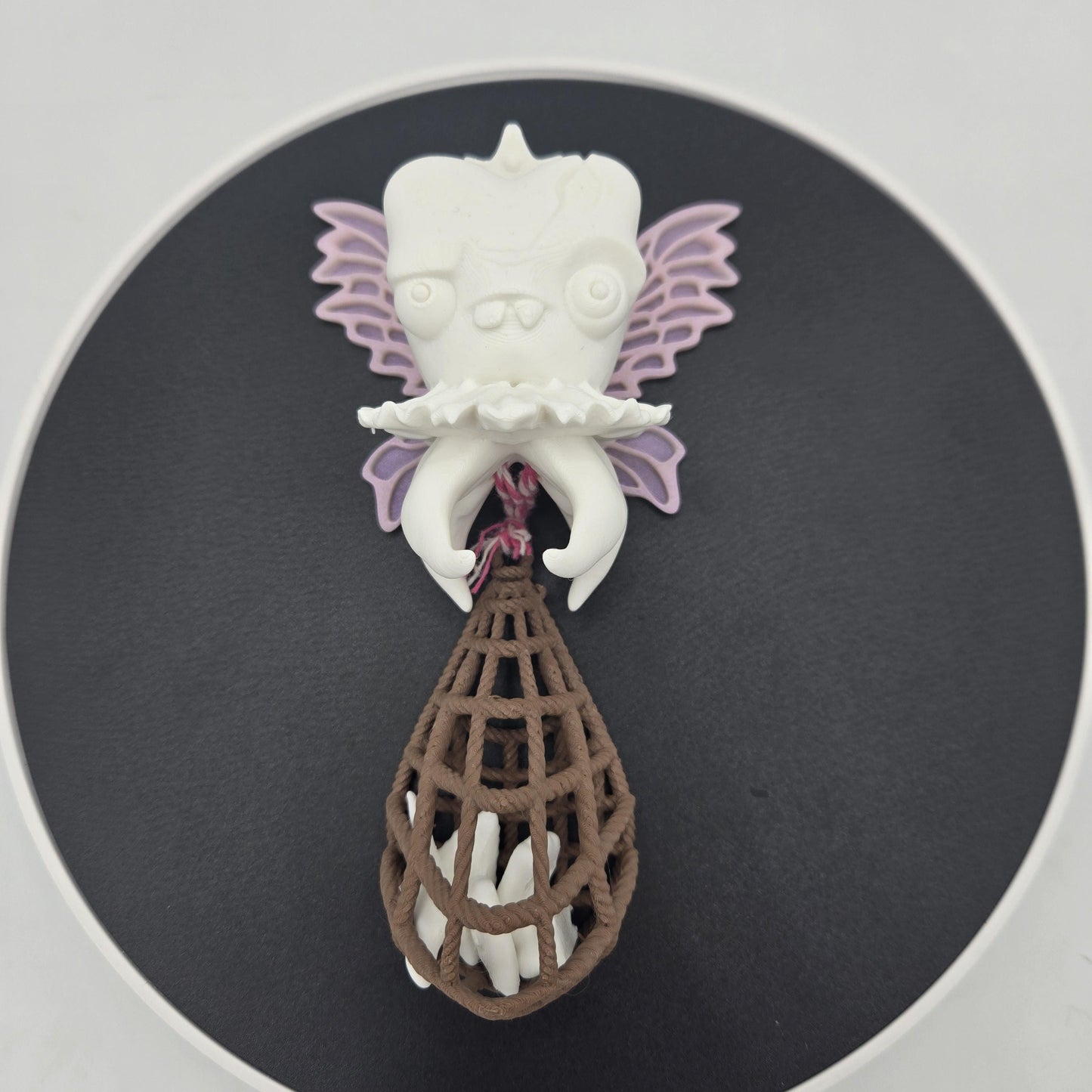 Tooth Fairy with Bag of Teeth Spooky Fun Display 3D print shown as a pair or set