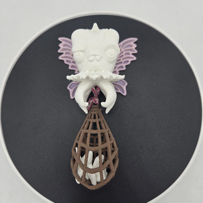 Tooth Fairy with Bag of Teeth Spooky Fun Display 3D print shown as a pair or set