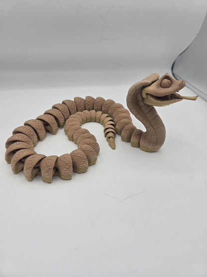 King Cobra Flexi Articulated Snake 3D print close-up detail shot