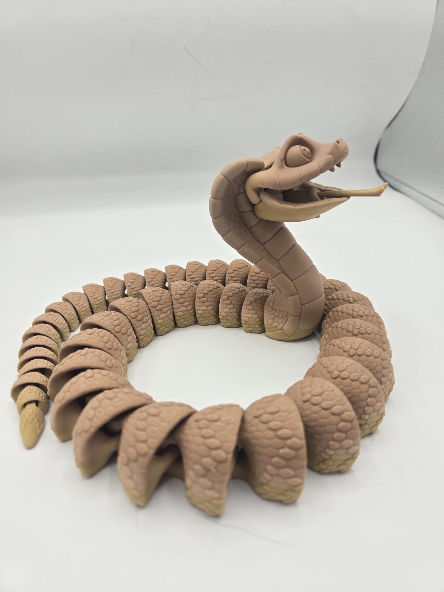 King Cobra Flexi Articulated Snake 3D print shown as a pair or set