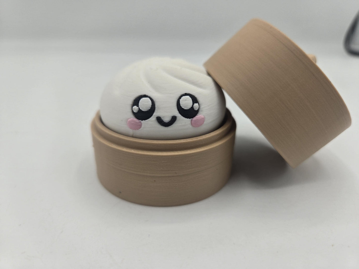 Dumpling Basket Fidget Clicker | Mechanical Key Switch | 3D Printed Desk Toy | Optional Lid & Keychain