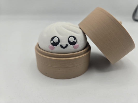 Dumpling Basket Fidget Clicker | Mechanical Key Switch | 3D Printed Desk Toy | Optional Lid & Keychain