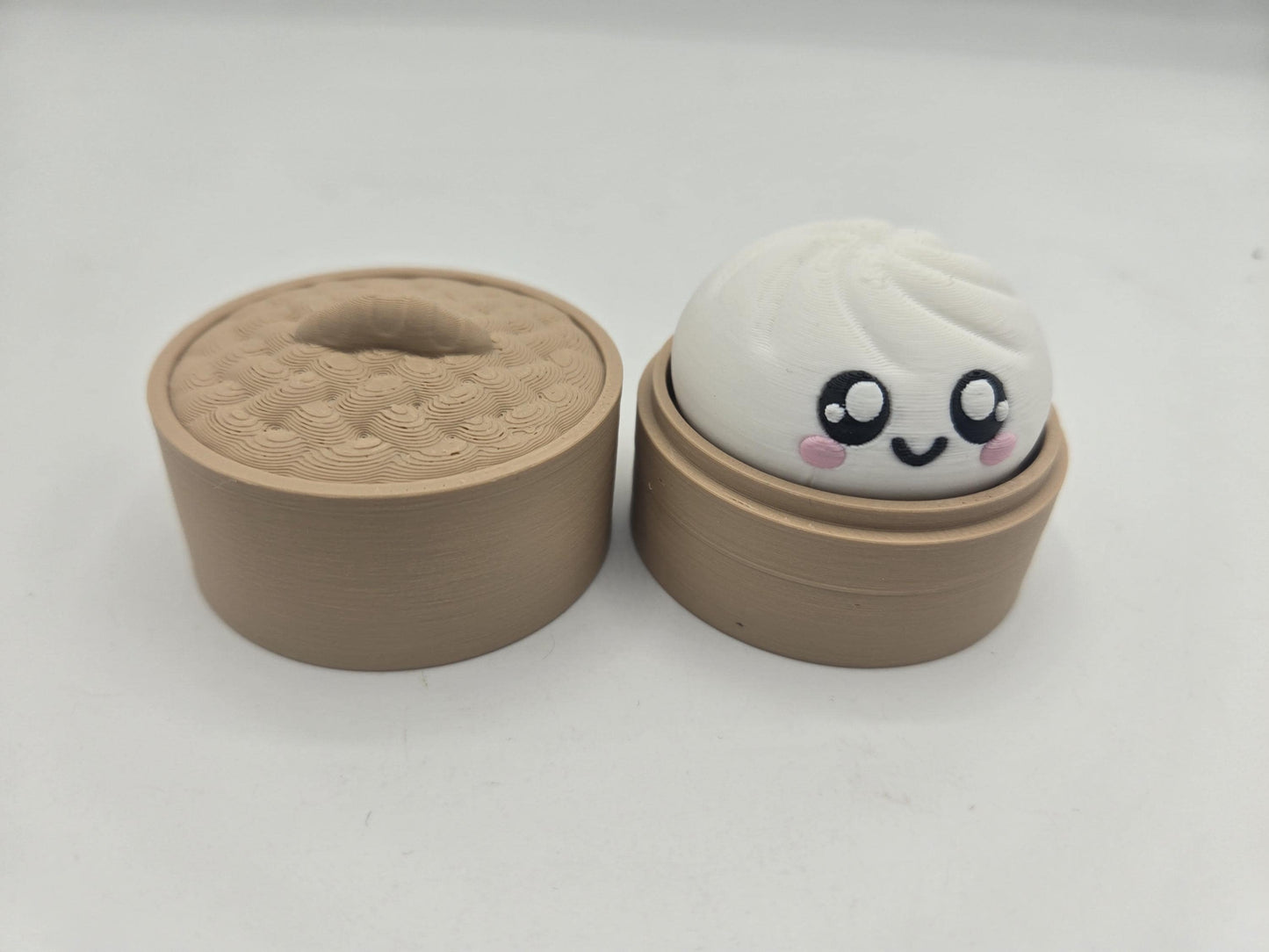 Dumpling Basket Fidget Clicker | Mechanical Key Switch | 3D Printed Desk Toy | Optional Lid & Keychain
