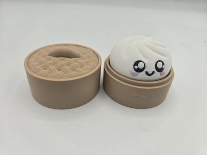 Dumpling Basket Fidget Clicker | Mechanical Key Switch | 3D Printed Desk Toy | Optional Lid & Keychain