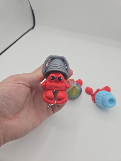 Hermit Crab Mechanical Key Clicker | Variety of Shell Types | 3D Print