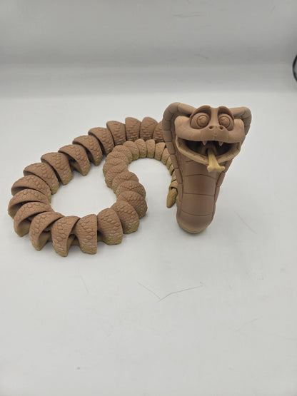King Cobra Flexi Articulated Snake 3D print packaging and presentation