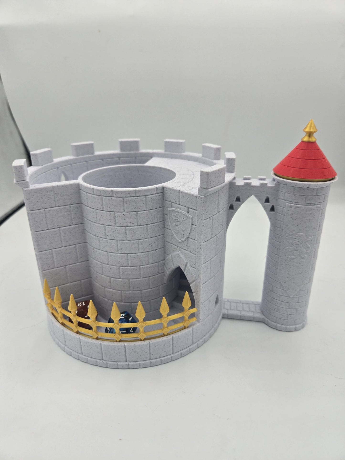 Medieval Castle Dice Tower and Can Holder Combo 3D Print