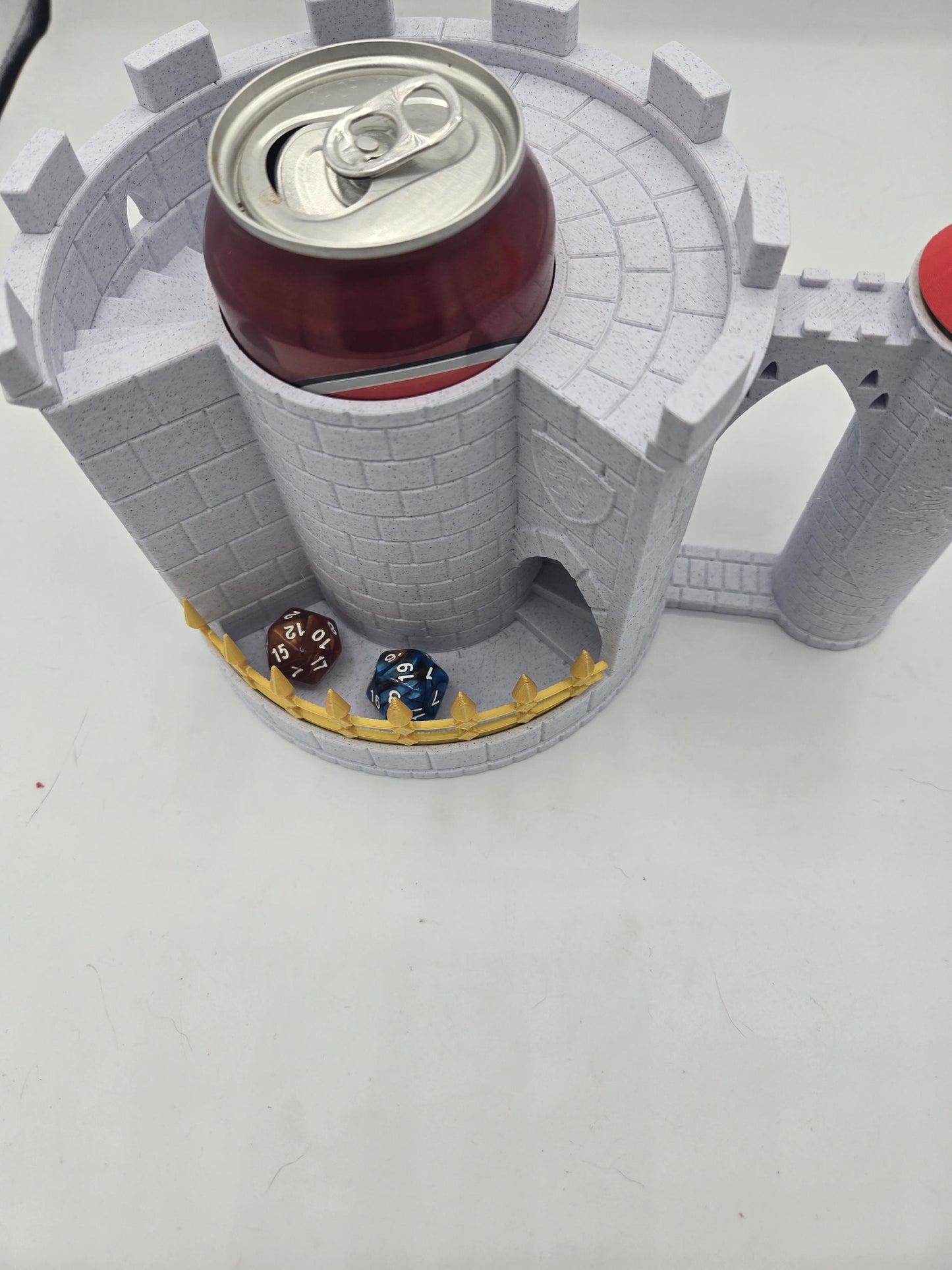 Medieval Castle Dice Tower and Can Holder Combo 3D Print