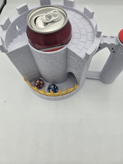 Medieval Castle Dice Tower and Can Holder Combo 3D Print