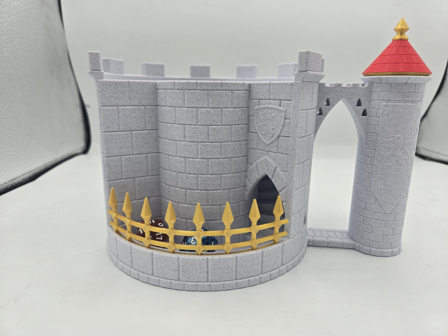 Medieval Castle Dice Tower and Can Holder Combo 3D Print