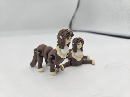 Tiny centaur flexi articulated 3D print view 2