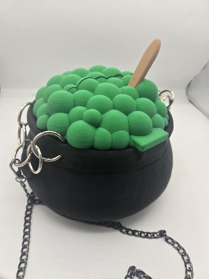 Cauldron Spooky Witch Halloween Purse 3D Print
