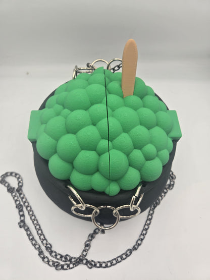 Cauldron Spooky Witch Halloween Purse 3D Print