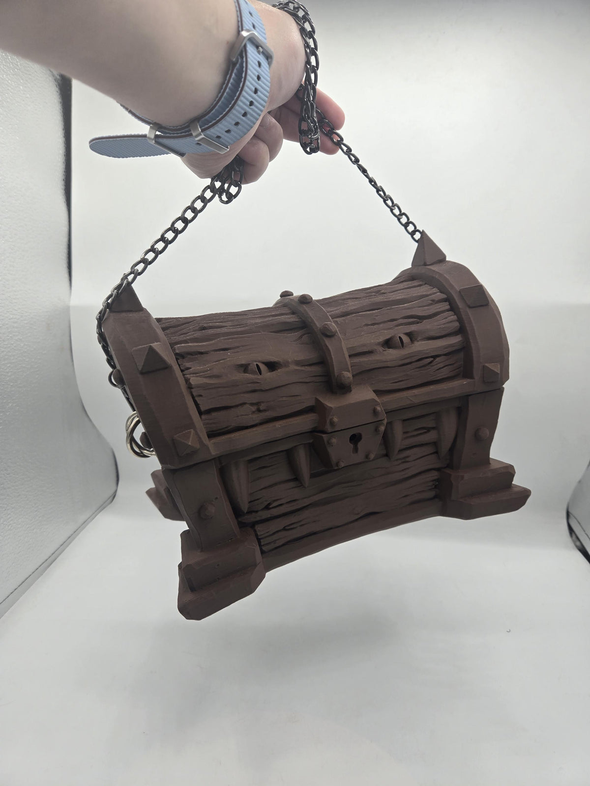Mimic Treasure Chest Purse – Fantasy RPG Handbag, DnD Cosplay Bag, 3D Printed Accessory