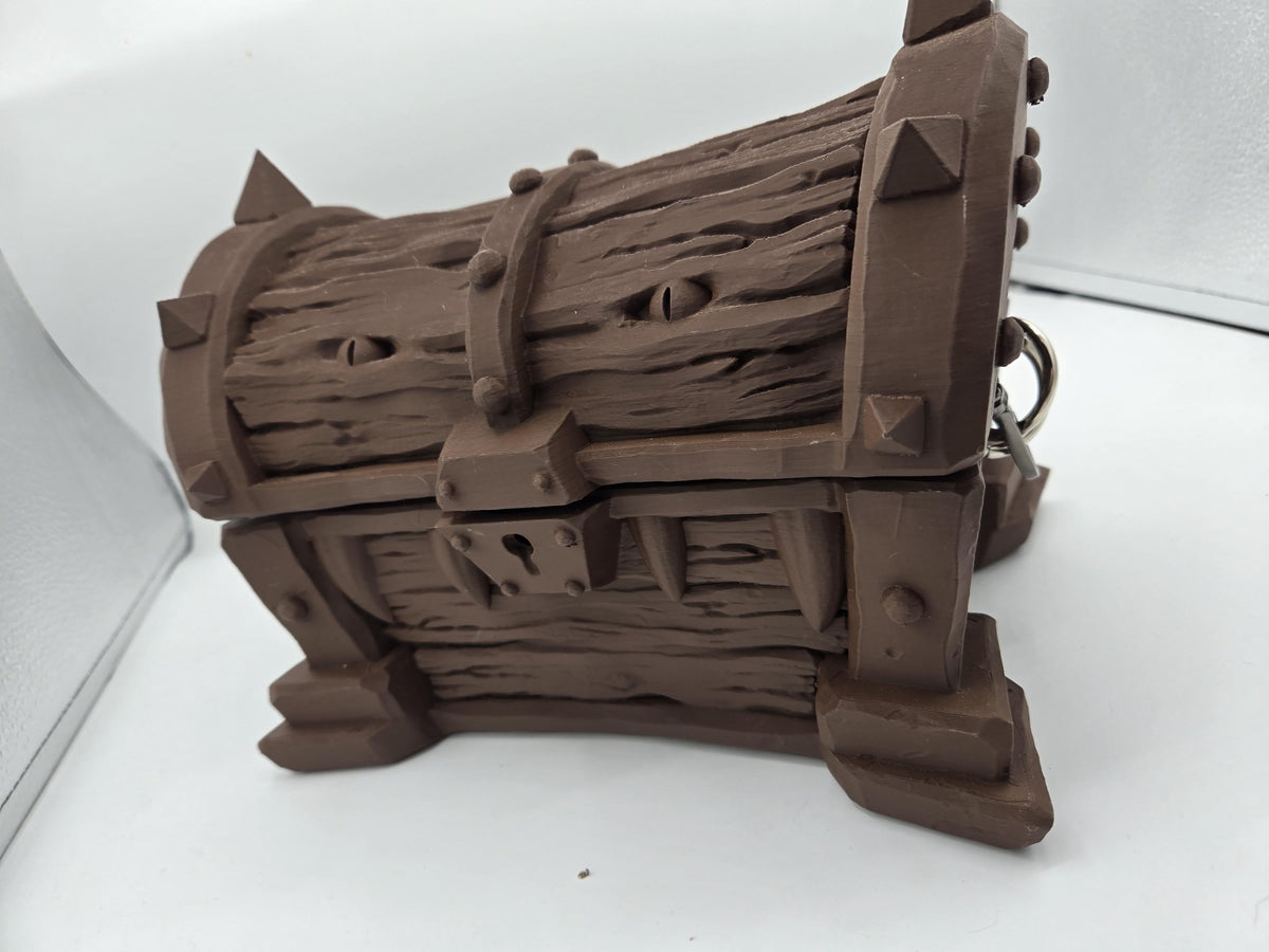 Mimic Treasure Chest Purse – Fantasy RPG Handbag, DnD Cosplay Bag, 3D Printed Accessory