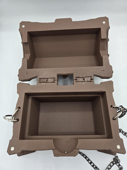 Mimic Treasure Chest Purse – Fantasy RPG Handbag, DnD Cosplay Bag, 3D Printed Accessory