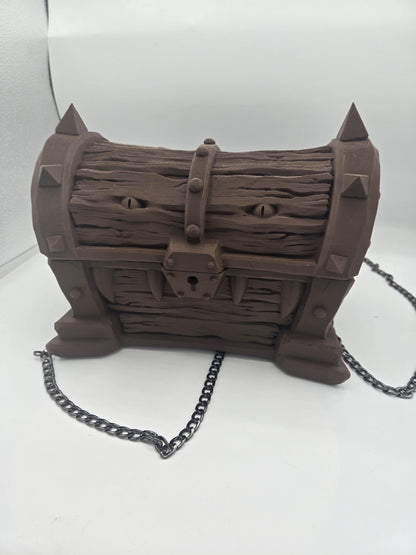 Mimic Treasure Chest Purse – Fantasy RPG Handbag, DnD Cosplay Bag, 3D Printed Accessory