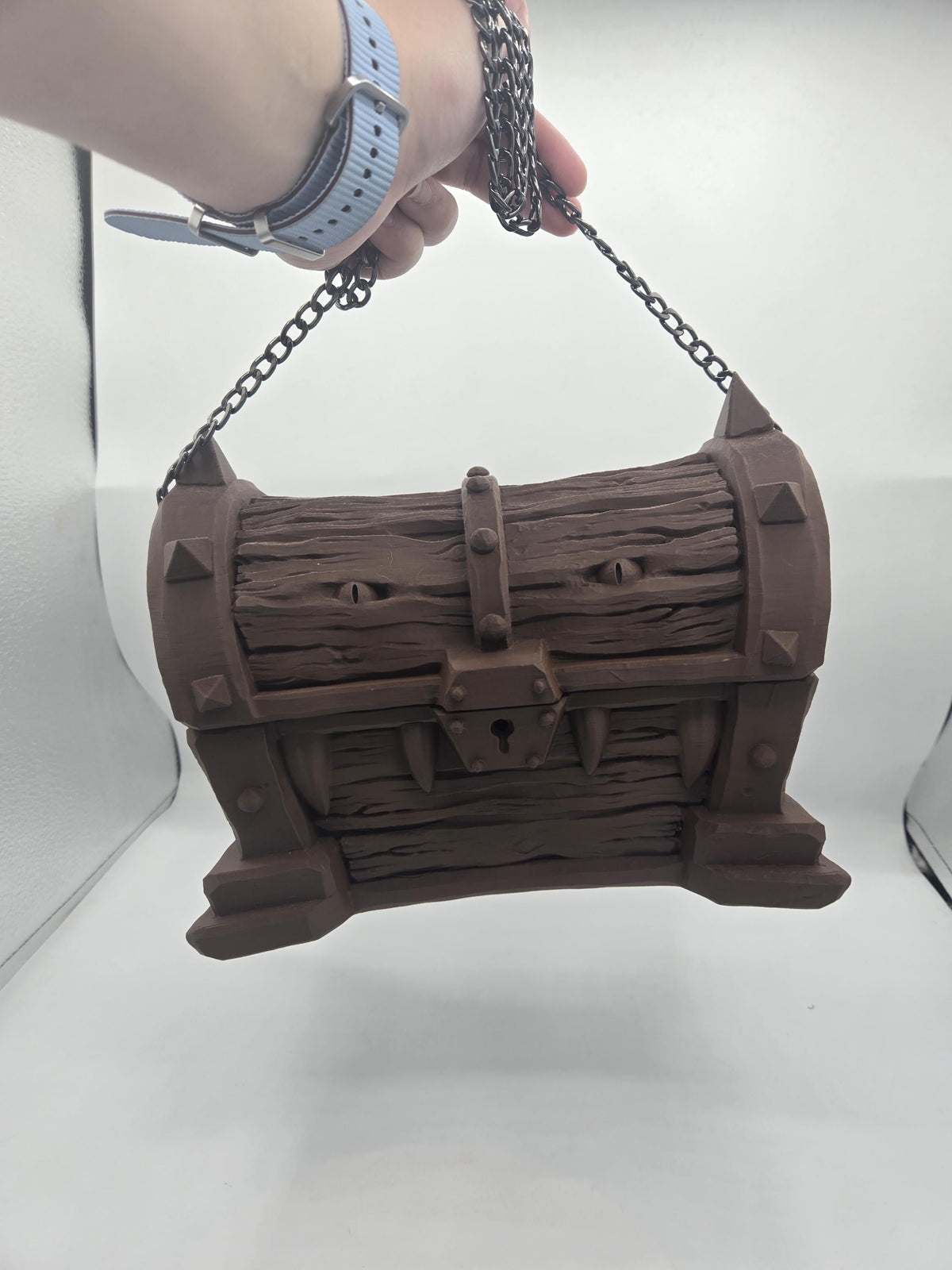 Mimic Treasure Chest Purse – Fantasy RPG Handbag, DnD Cosplay Bag, 3D Printed Accessory