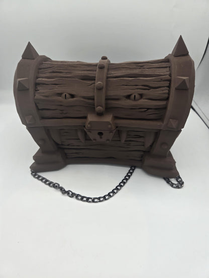 Mimic Treasure Chest Purse – Fantasy RPG Handbag, DnD Cosplay Bag, 3D Printed Accessory